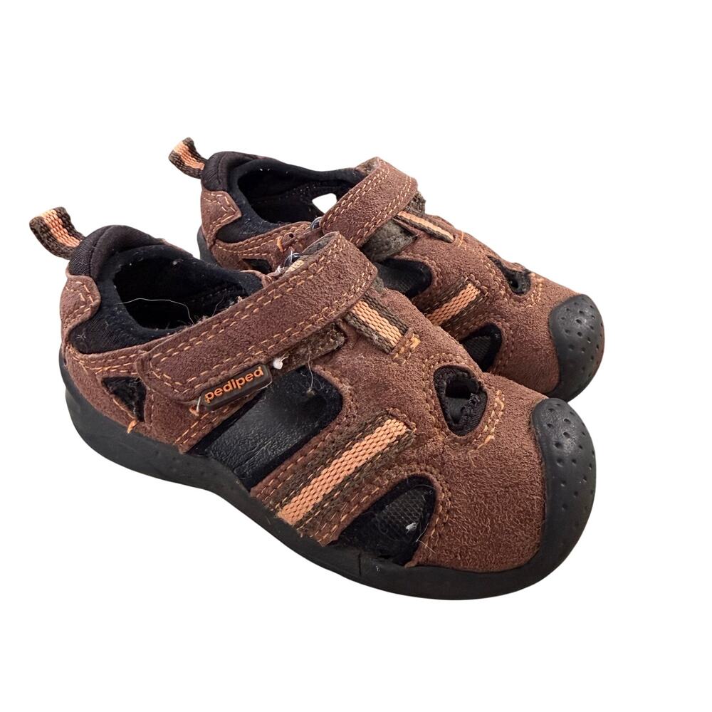 Pediped Flex Amazon Sandals Shoes Brown Size 21 / 5.5 Toddler Boy